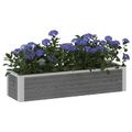 vidaXL Vyvýšený záhradný záhon Sivá 100 x 30 x 22 cm WPC a hliník