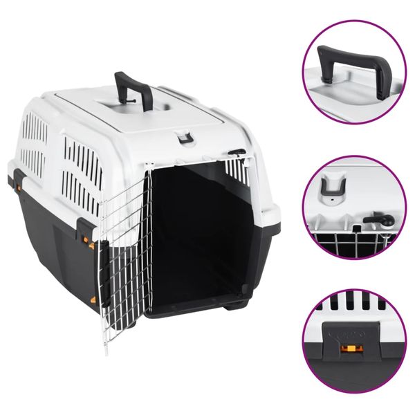vidaXL Nosič pre domáce zvieratá s dvierkami 60x40x39 cm polypropylén