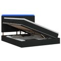vidaXL LED úložná posteľ s matracom Čierna 140 x 200 cm Látka