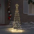 vidaXL LED Vianočný stromček so zemnými kolíkmi Teplá biela 250 cm