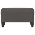 vidaXL Lavička sivá 70x35x41 cm umelá koža