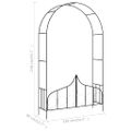 vidaXL Záhradná pergola s bránou čierna 138x40x238 cm železná