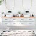 vidaXL Kúpeľňová doska 200x60x(2-4) cm neošetrený masív