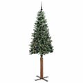 vidaXL Úzky vianočný stromček s 300 LED-i so stojanom Zelená 210 cm