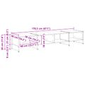 vidaXL TV skrinka 170,5 x 36 x 30,5 cm Dymová dub Kompozitné drevo