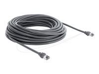 Delock - Patch kábel - RJ-45 (M) do RJ-45 (M) - 15 m - 6 mm - CAT 6 - lisovaný - sivá