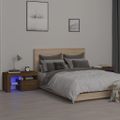 vidaXL Nočné stolíky s LED svetlami 2 ks hnedý dub 70x36,5x40 cm