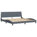 vidaXL Rám postele bez matraca Hanko tmavosivá 200x200 cm zamat