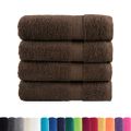 vidaXL Prémiové osušky SOLUND 4 ks hnedé 100x150 cm 600 g/m2