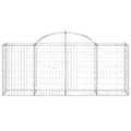 vidaXL Oblúkové gabionové koše 13 ks 200x50x80/100 cm pozink. železo