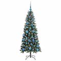 vidaXL Umelý vianočný stromček Zelená 150 cm PVC, plast a oceľ