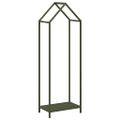 vidaXL stojan na palivové drevo olivovo zelená 40x25x120 cm