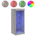 vidaXL Komoda s LED svetlami sivá sonoma 41x37x100 cm
