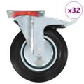 vidaXL Otočné kolieska 32 ks, 200 mm