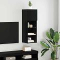 vidaXL Nástenný TV kabinet 30,5 x 30 x 90 cm Čierny dub