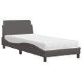 vidaXL Posteľ s matracom Dover sivá 80x200 cm umelá koža