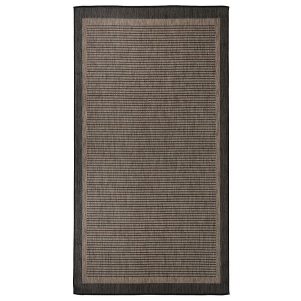vidaXL Vonkajší koberec s plochým tkaním 80x150 cm tmavohnedý