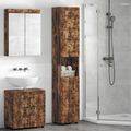 vidaXL Set kabinetov do kúpeľne TULUM Dymová dub 37 x 31,5 x 203 cm