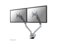 Montážna sada - plný pohyb - pre 2 LCD displeje - strieborná - veľkosť obrazovky: 10"-32" - upevnenie svorkou, priechodka, upevniteľné na stôl