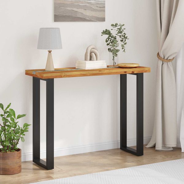 vidaXL Konzolový stôl Hnedá 100 x 35 x 75 cm Husté teakové drevo