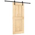 vidaXL Posuvné dvere Prírodná a čierna 85 x 210 cm