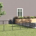 vidaXL Koterec pre psov čierny 54 m² oceľ