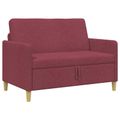 vidaXL Sofa s úložným priestorom Víno červené 122 x 78 x 87 cm