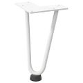 vidaXL Nohy do vlasov pre konferenčný stolík 4 ks, biele 20 cm, masívna oceľ