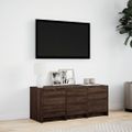vidaXL TV stolík s LED hnedý dub 97x34x40 cm kompozitné drevo
