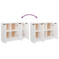 vidaXL Komoda lesklá biela 90,5x30x70 cm spracované drevo