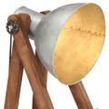vidaXL Stojanová lampa strieborná masívne mangovníkové drevo E27