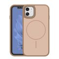 Rámové tenké Mag puzdro pre iPhone 11 hnedá
