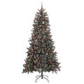 vidaXL Umelý vianočný stromček Zelená 210 cm PVC, plast a oceľ