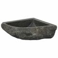 vidaXL Umývadlo Sivá (30-37) x (30-37) x 12 cm Riečna skala