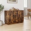 vidaXL Servírovacia skriňa so zásuvkou Dymový dub 89 x 34,5 x 57 cm