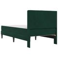 vidaXL Rám postele s matracom Tmavozelená 100 x 200 cm Zamat