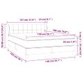 vidaXL Posteľný rám boxspring s matracom tmavosivý 140x190 cm zamat
