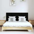 vidaXL Nástenné čelo postele čierne 159,5x3x60 cm masívna borovica