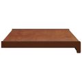 vidaXL Parapetné dosky Hnedé drevo 100 x 30 x 4,5 cm PVC
