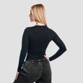 Dámske tričko s dlhým rukávom Aura Black - GymBeam, veľkosť XS