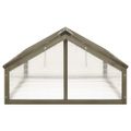vidaXL Skleník sivý 114x80x50 cm jedľové drevo