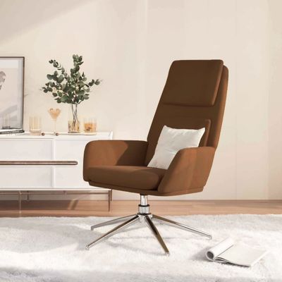 vidaXL Relaxačné kreslo hnedé umelá semišová koža