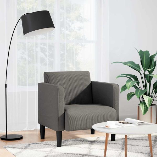 vidaXL Rozkladacia stolička s podrúčkami Svetlosivá 54 cm