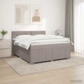 vidaXL Posteľ boxspring s matracom Sivohnedá 140 x 190 cm Látka