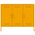 vidaXL Komoda horčicovožltá 100,5x39x79 cm oceľ