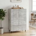 vidaXL Servírovacia skriňa so zásuvkou Betónovo sivá 66 x 34,5 x 97 cm