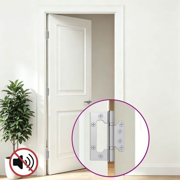 vidaXL Pánt 8 ks 100 x 75 x 13 mm Strieborná Oceľ