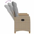 vidaXL Hojdačka s tabletou 2 -Seater 126 x 65 x 112 cm polyratan