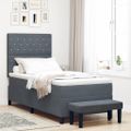 vidaXL Posteľ s pružinovým rámom Tmavo šedá 200 x 90 cm Zamat