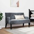 vidaXL Chesterfield lavica Tmavo šedá 112 x 65,5 x 75 cm Zamat